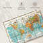 Globe terrestre carte du monde sur toile-806209353