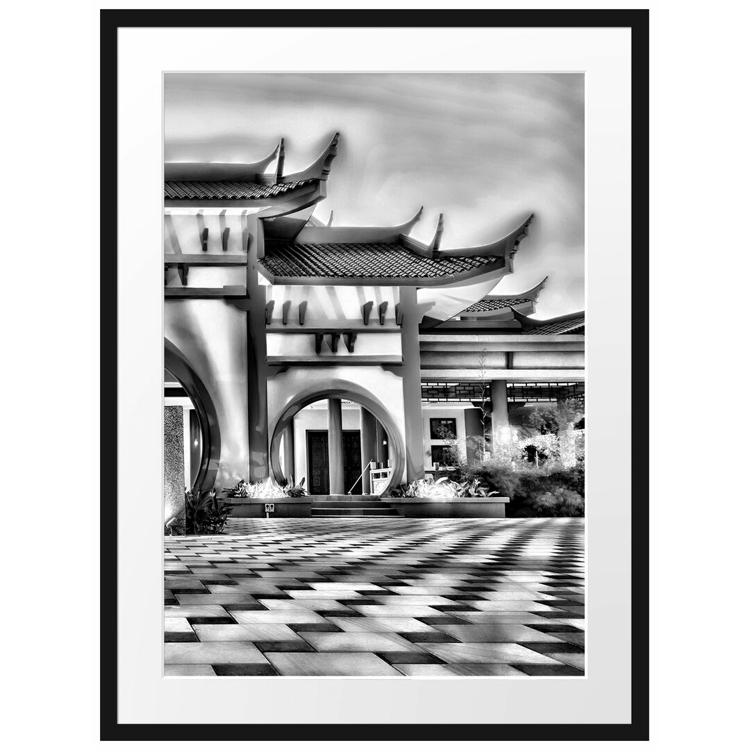 Gerahmtes Poster Chinesischer Tempel