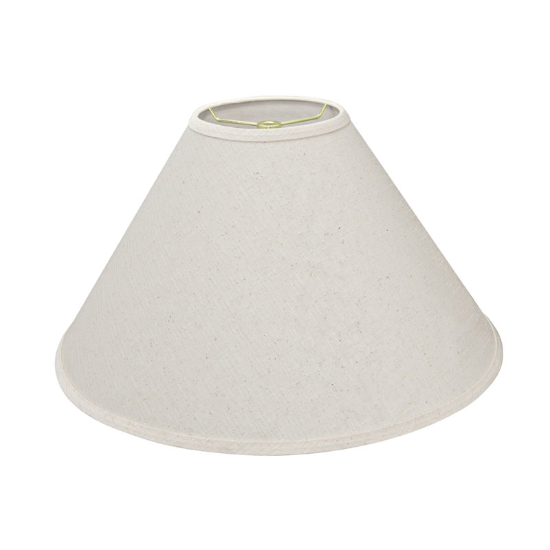 Abat-jour empire en tissu texturé blanc cassé H 12 po
