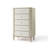 49.4'' H Mother-Of-Pearl Five-Drawer Chest With Solid Wood Legs
