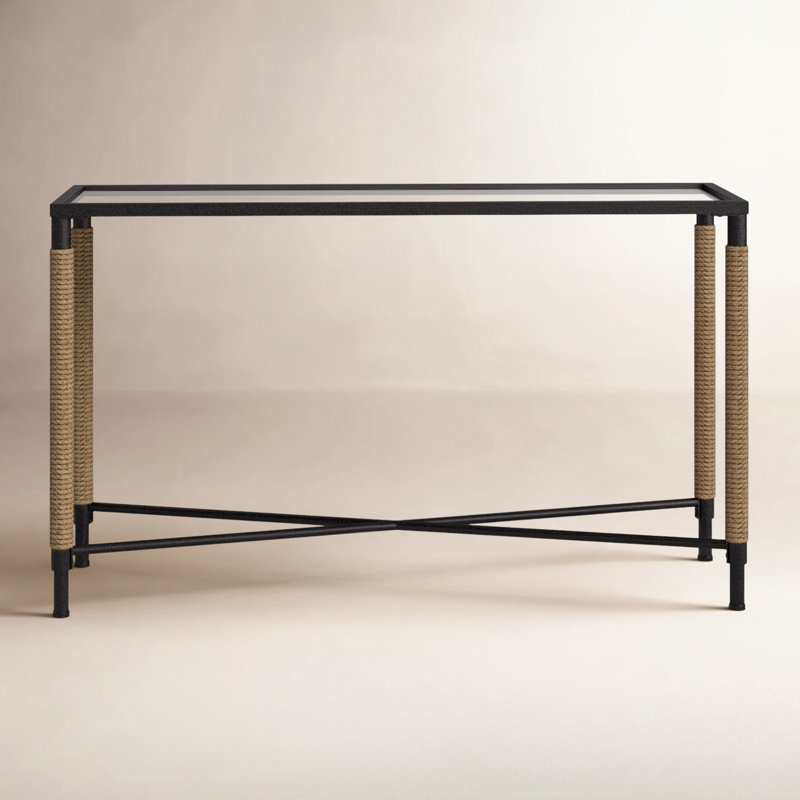 Moraby 52'' Glass Top Console Table