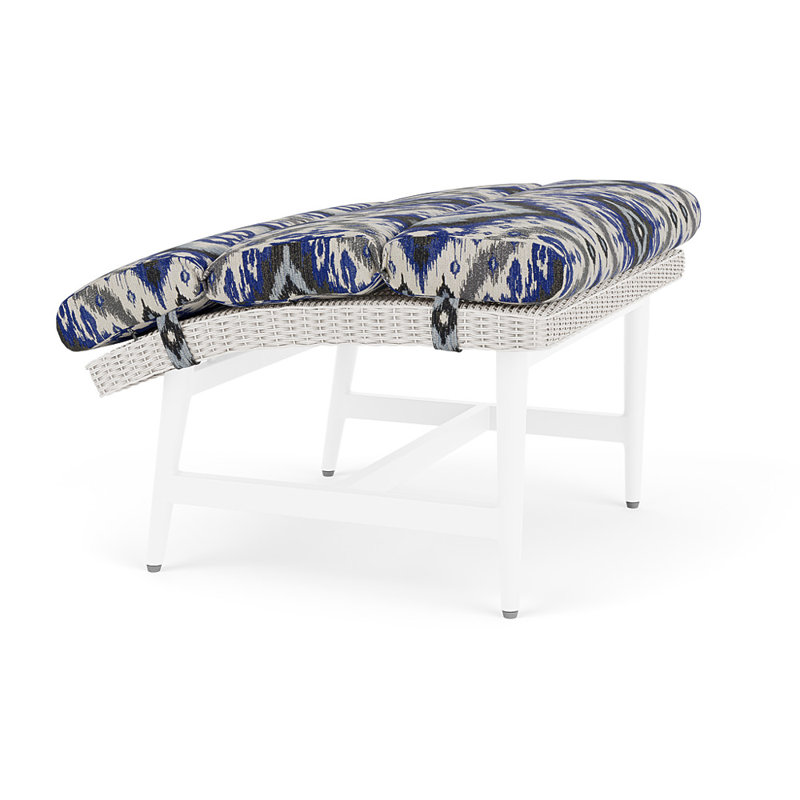 Cascade Outdoor Ottoman, Yoko Mediterranean, White