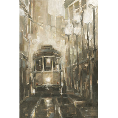 Night Trolley II 1 Piece Wrapped Canvas Painting