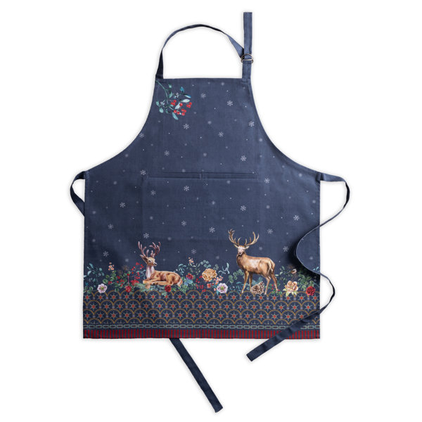 Christmas Apron for Men with Adjustable Neck, 3 Front Pockets Gift