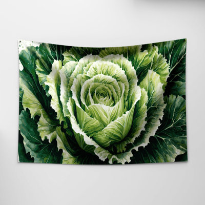 Tapisserie murale légumes et laitue Iceberg