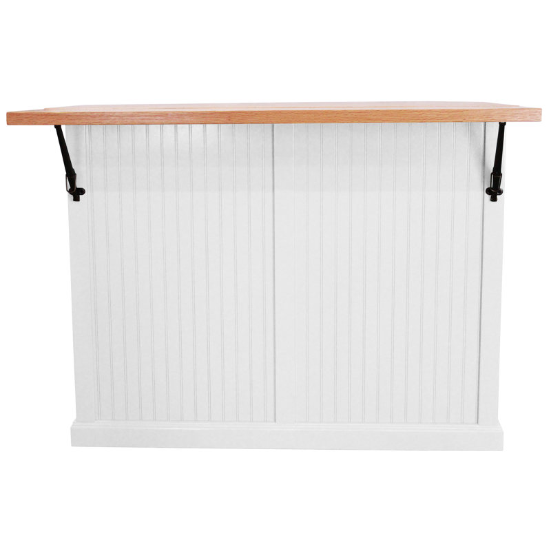 Avant Solid Wood Kitchen Island, Bright White