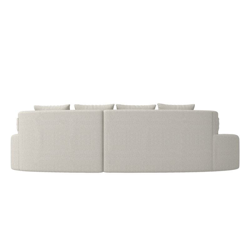 Canapé modulaire incurvé moderne 3 places, Beige
