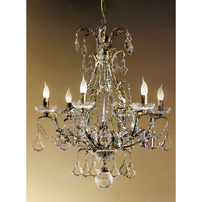 6 - Light Candle Style Empire Chandelier