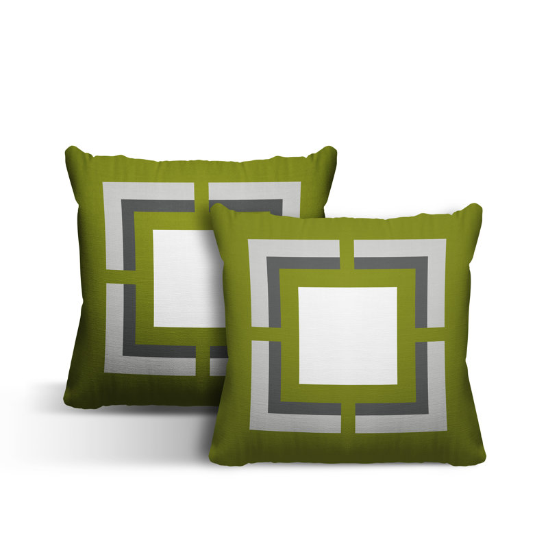 Coussin intérieur / extérieur, L 15 po x H 15 po, Chartreuse