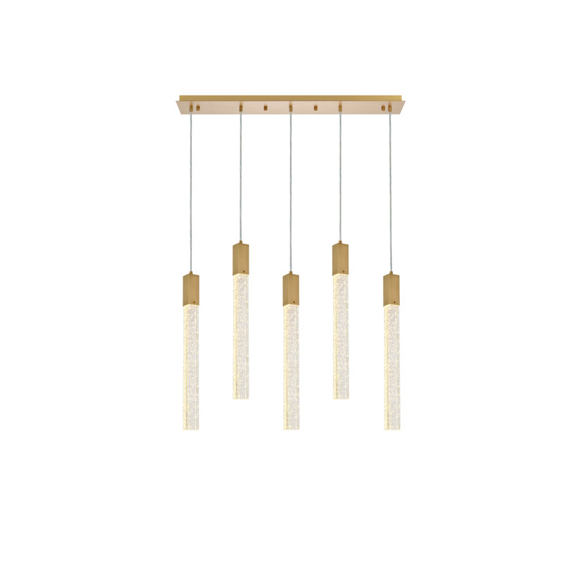 Aliha 5 - Light Kitchen Island Pendant, Satin Gold