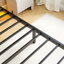 Bed Frame Heavy Duty Platform Bed Frame With Headboard, Usb Charging Station, Led Bed, No Box Spring Needed, Mattress Foundation, Strong Steel Slats, Noise Free-1865629173-1865629168