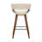 Allon Modern 26" Counter Height Bar Stool with Open Back and Footrest in Wood, Faux Leather-584682792-584595033