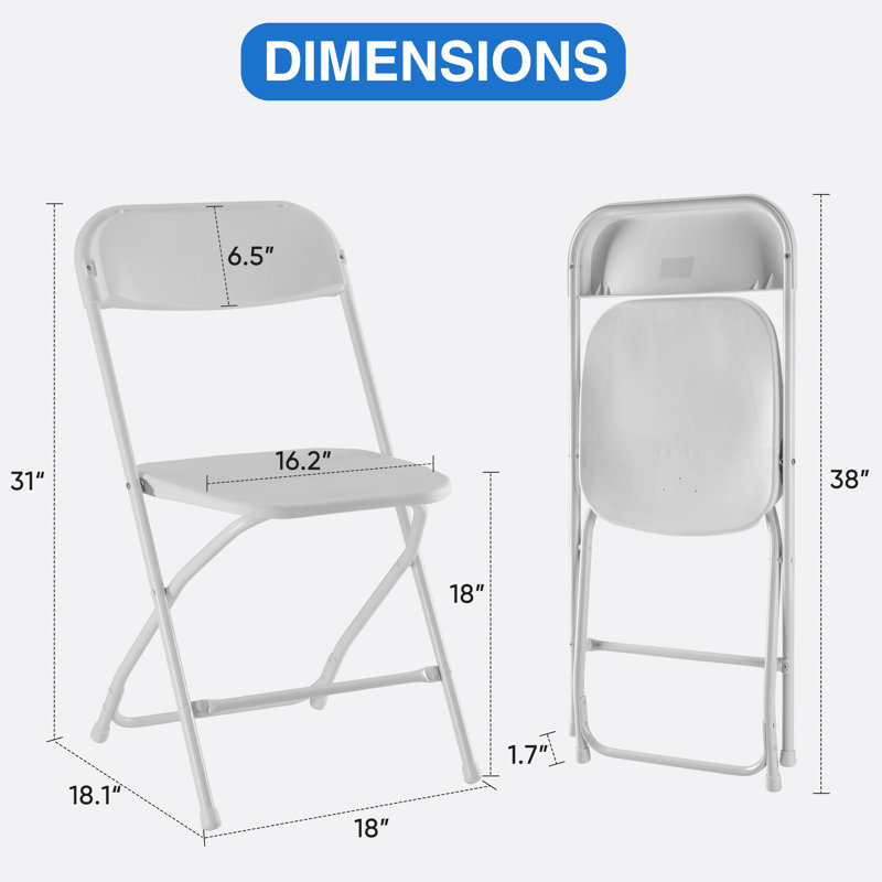 Rectangular Plastic Outdoor Dining Set, 6, White