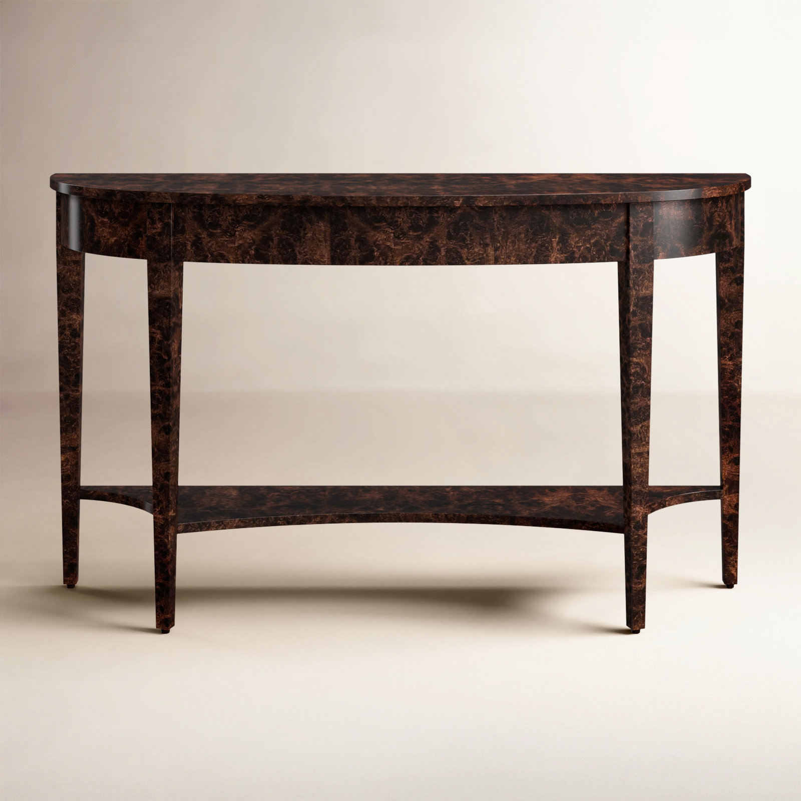Kal 54" Console Table, Dark Burl