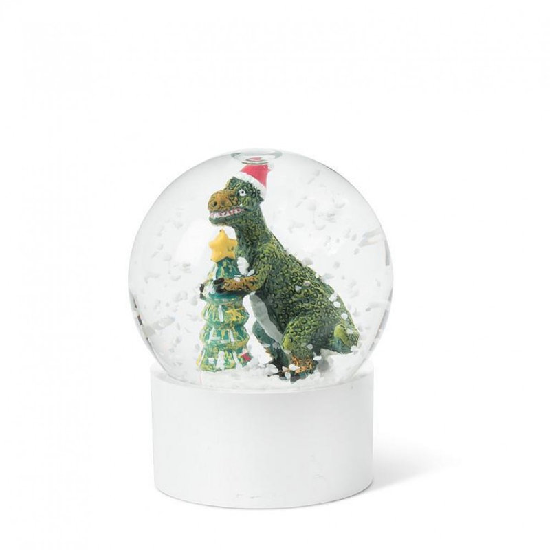 Boule à neige dinosaure et arbre