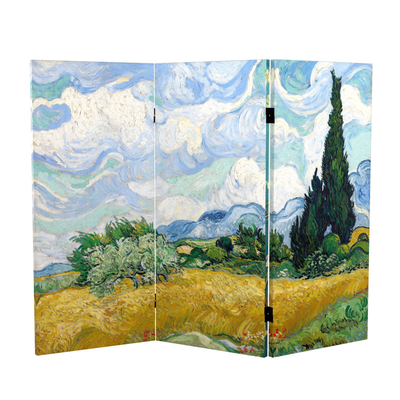 Cloison pliante en toile Carterville Van Gogh, H 36 po x l 47,25 po x P 1 po