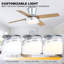  Ventilateur de plafond encastré chromé intelligent de 44 pouces avec lumière, télécommande et commande APP, moteur à courant continu, ventilateur réversible silencieux à 6 vitesses pour le salon de la chambre à coucher-843477313