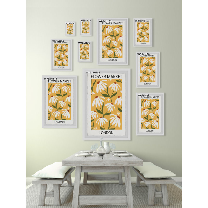 London Flower Market - Single Picture Frame Print, 30cm H x 20cm W