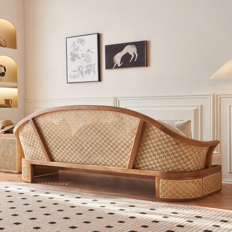 Chinese Solid Wood Lounge Sofa - Stylish & Durable