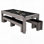 Table de billard convertible 7-en-1 7 pi, table de billard et de ping-pong avec chariot de rangement, ensemble d'accessoires, noir