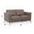 Malaga Taupe Leather Loveseat (Assembled)