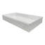 Lit simple Lugman avec moulure ovale en blanc