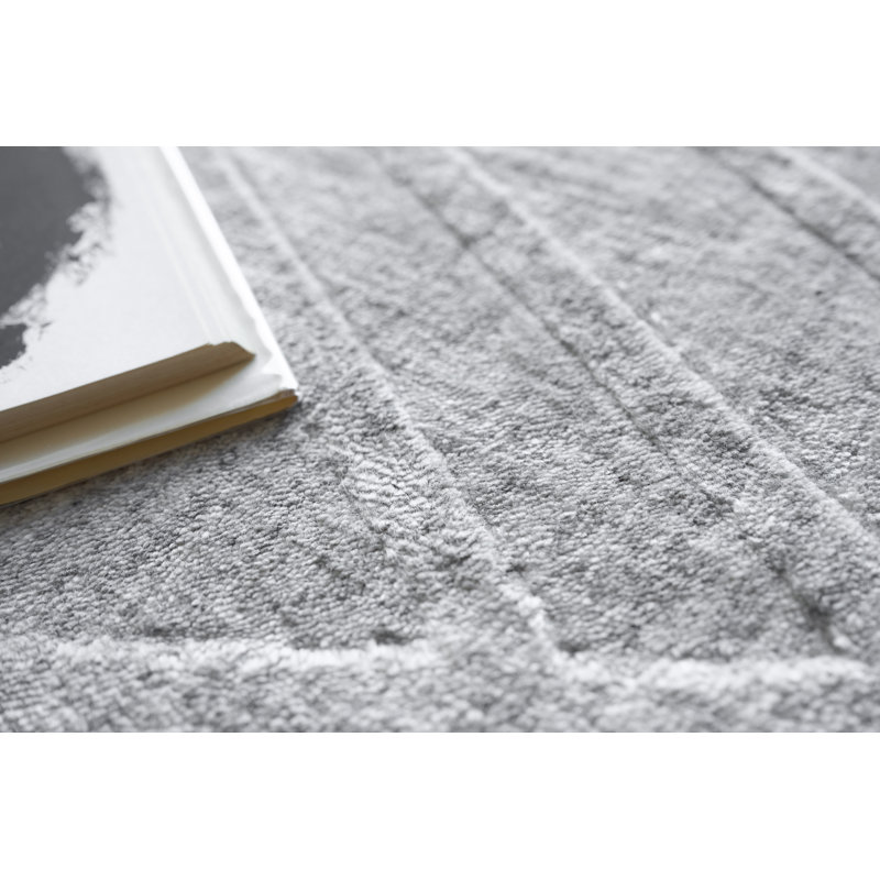 Castelli Geometric Area Rug in Light Silver, Rectangle 8' x 10'
