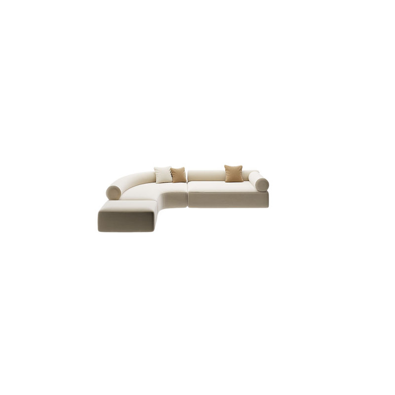 Canapé de coin courbé, H 27,56 po x l 94,49 po x P 94,49 po, 5
