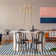 Tapis rayé bleu / blanc Ashwin