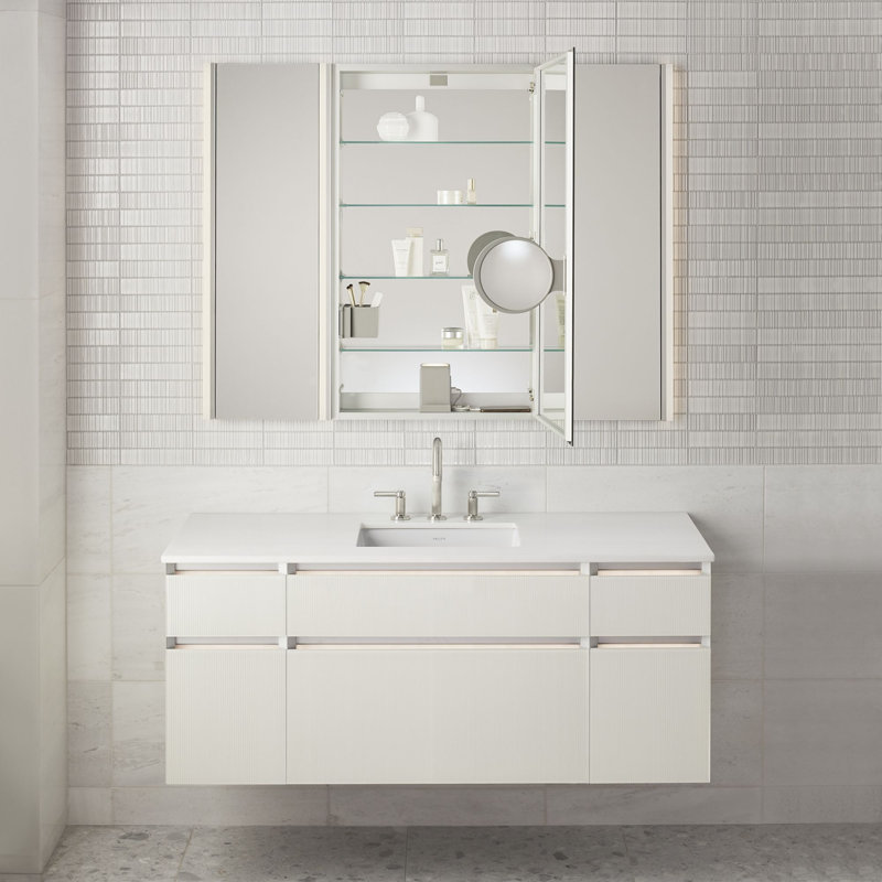 PL Portray Cabinet, 39.38" H x 19.25" W x 4" D, Polished Edge