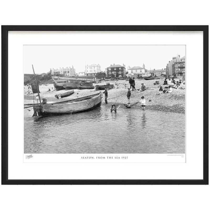 Seaton, From The Sea 1927 by Francis Frith - Single Picture Frame Print, 60cm H x 80cm W x 2.3cm D