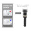 Drain escamotable de lavabo de salle de bain avec trop-plein en chrome poli-102427239