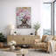 Élégance «Pivoines roses et blanches couronne, portrait féminin, images de chambre de jeune fille afro-américaine, impression sur toile encadrée, impression sur toile»-107907692-107907694