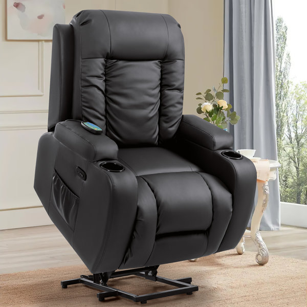 41'' Wide Super Soft And Oversize Dual Motor Power Lift Assist Heat &  Massage Recliner With Headrest