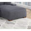 Canapé modulaire moderne à 2 pièces en tissu velours côtelé gris foncé-121051741