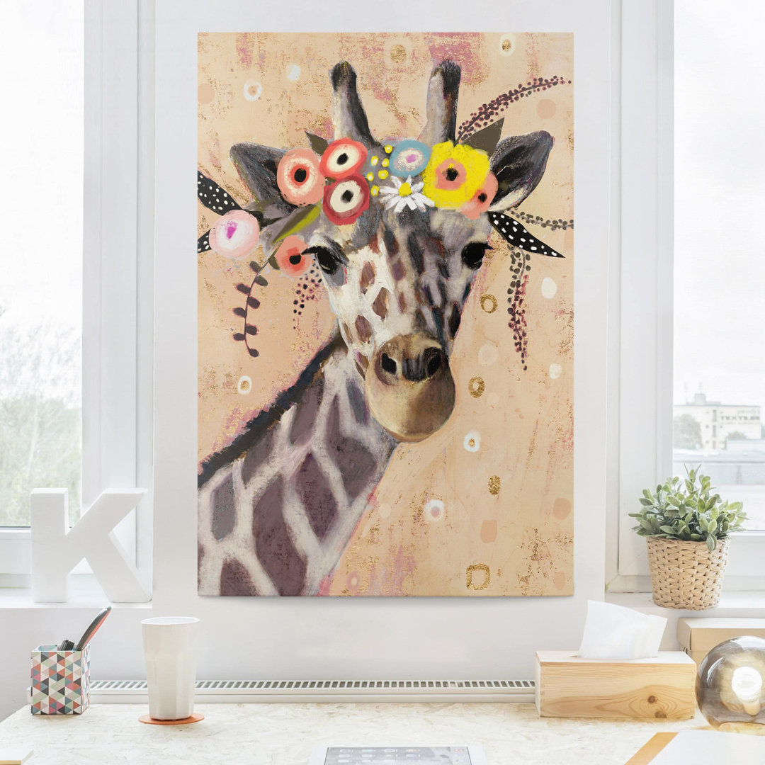 Leinwandbild Klimt Giraffe