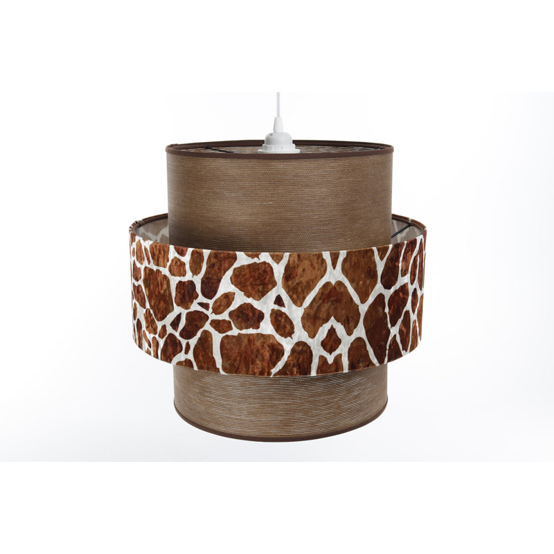Alyicia 1 - Light Brown Drum Pendant