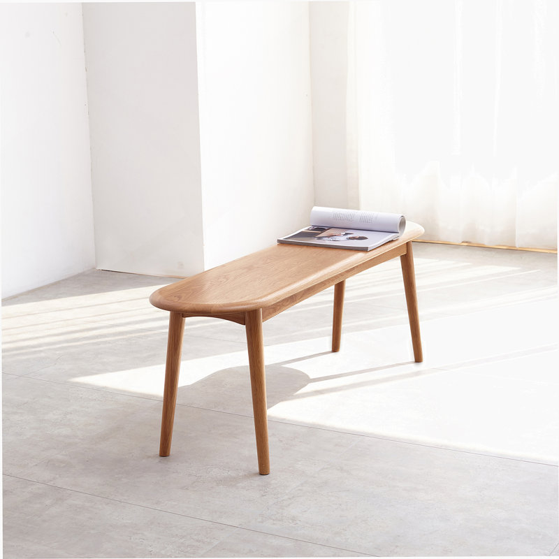 Banc de table en bois de chêne naturel pour salle à manger