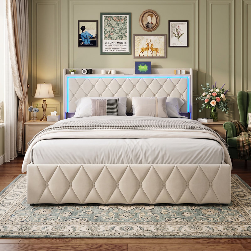 Lift Up Storage Bed Ottoman Bed, 150*200cm