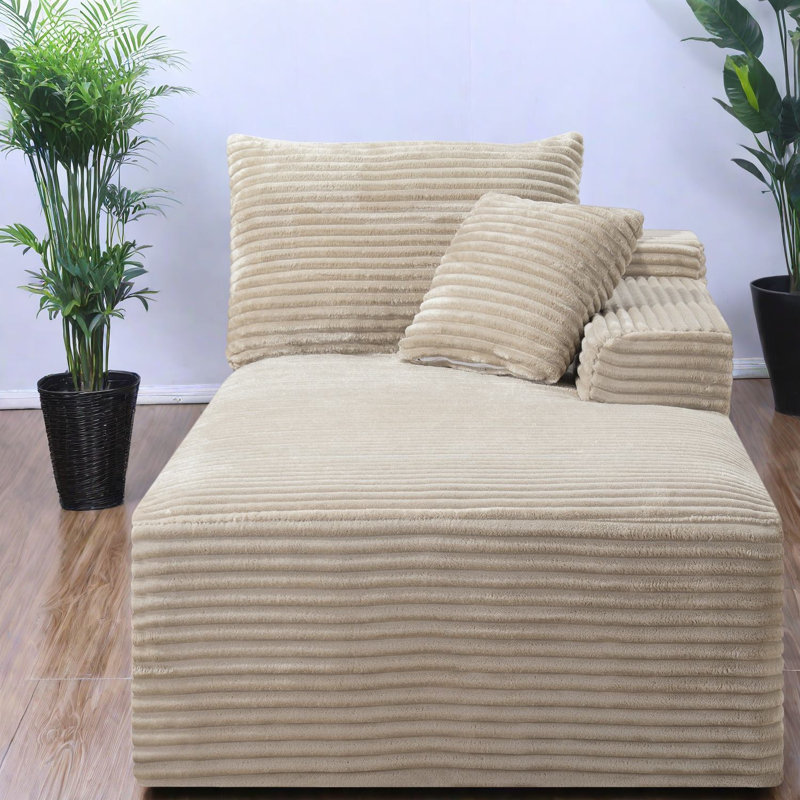 Canapé à compression, causeuse moderne en velours côtelé compact pour petite maison