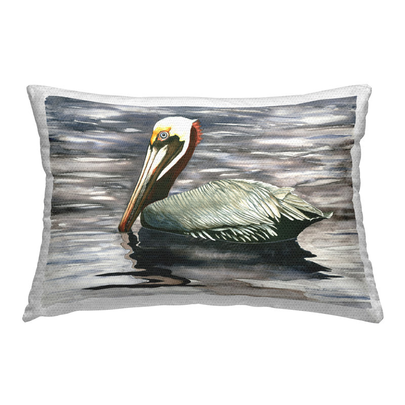 Coussin Pelican Drifting on Lake