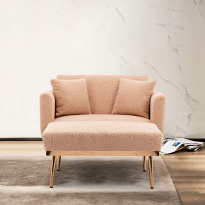Chaise longue avec coussin - extra chameau
