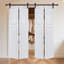 Porte coulissante double en panneaux de fibres à densité moyenne de 24 po x 84 po avec porte escamotable double-130899448