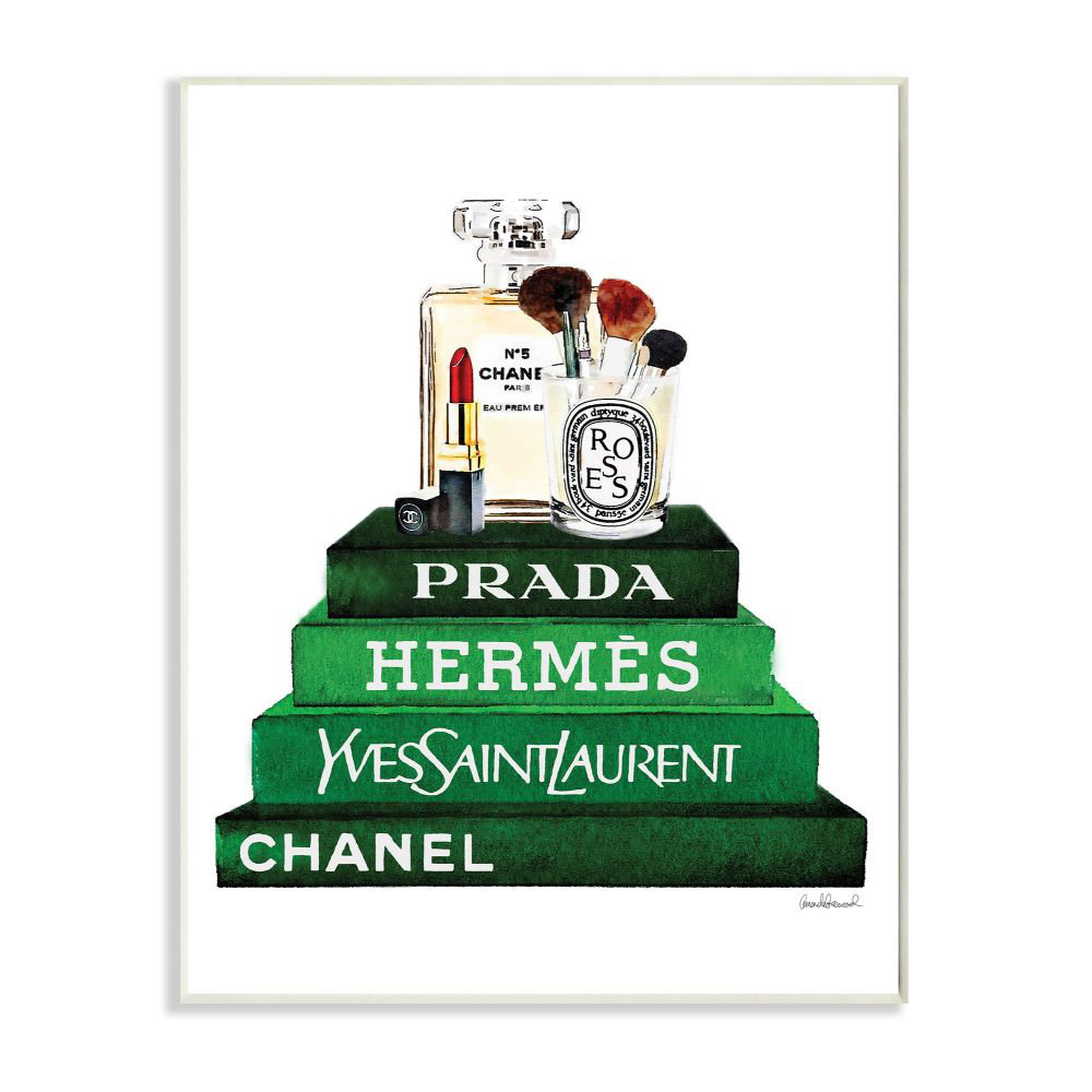 'Fashion Designer Makeup Bookstack Green' Graphic Art Stupell Industries 