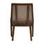 Chaise de salle à manger moderne Paxon en bois d'hévéa massif avec dossier en rotin et assise rembourrée-134972633-134972634