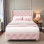 Velvet Upholstered Bed With Slatted Frame And Headboard Button And Rivet Upholstery-778760821-805193060