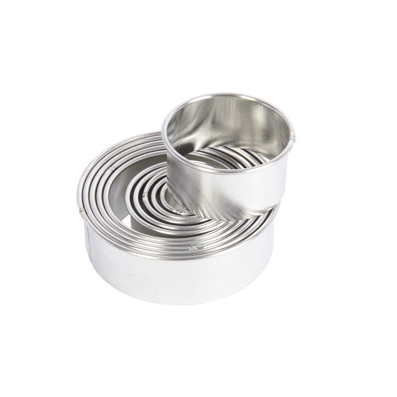 11 Piece Round Plain Pastry Cutter Set