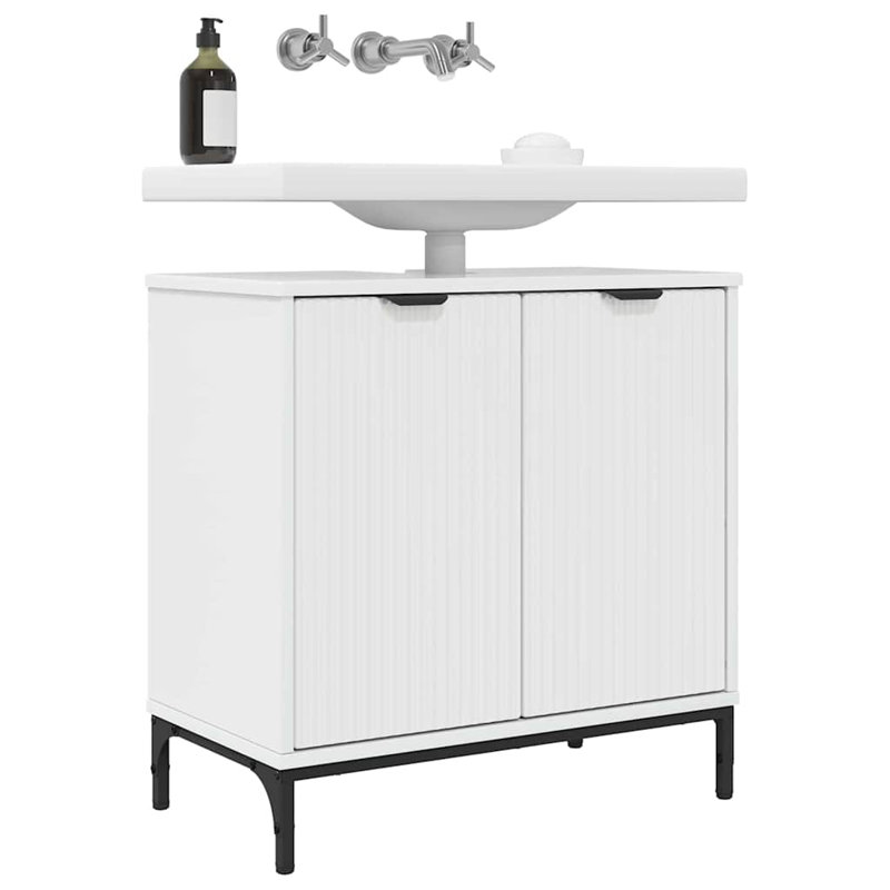 60.5cm Bathroom Vanity Base Only, High Gloss White