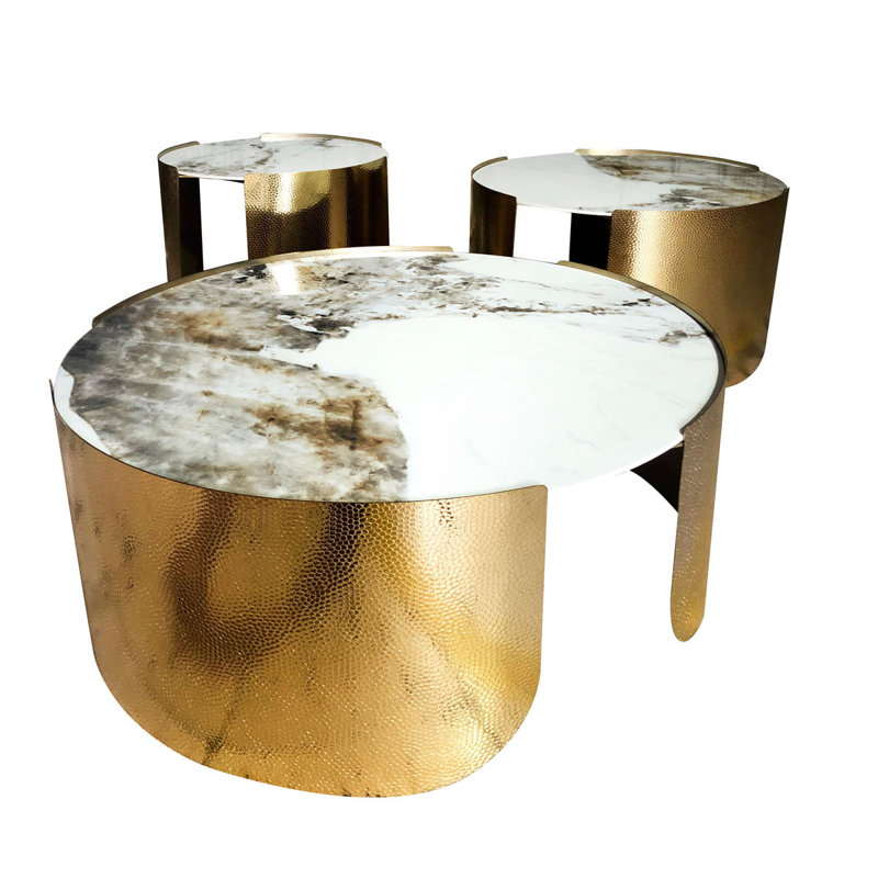 Atalee Abstract Coffee Table, 48cm H x 70cm W x 70cm D