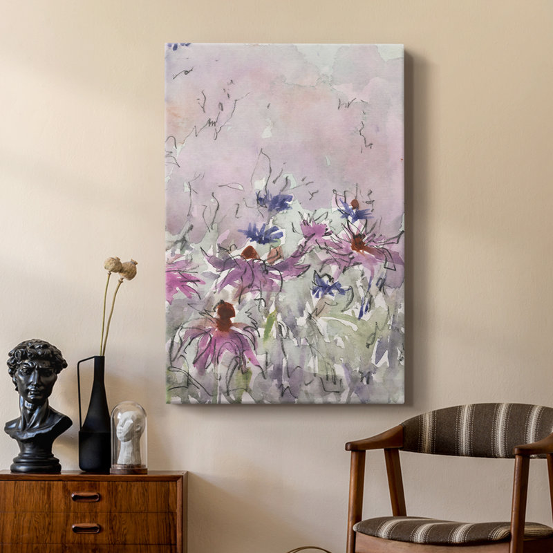 Floral Entertainment I - Gallery Cavas, H 12 po x l 8 po